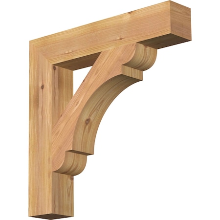 Ekena Millwork Olympic Block Smooth Bracket, Western Red Cedar, 3 1/2"W x 20"D x 20"H BKT04X20X20OLY05SWR